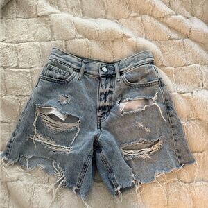PacSun Light Blue Distressed Jean Shorts/ jorts